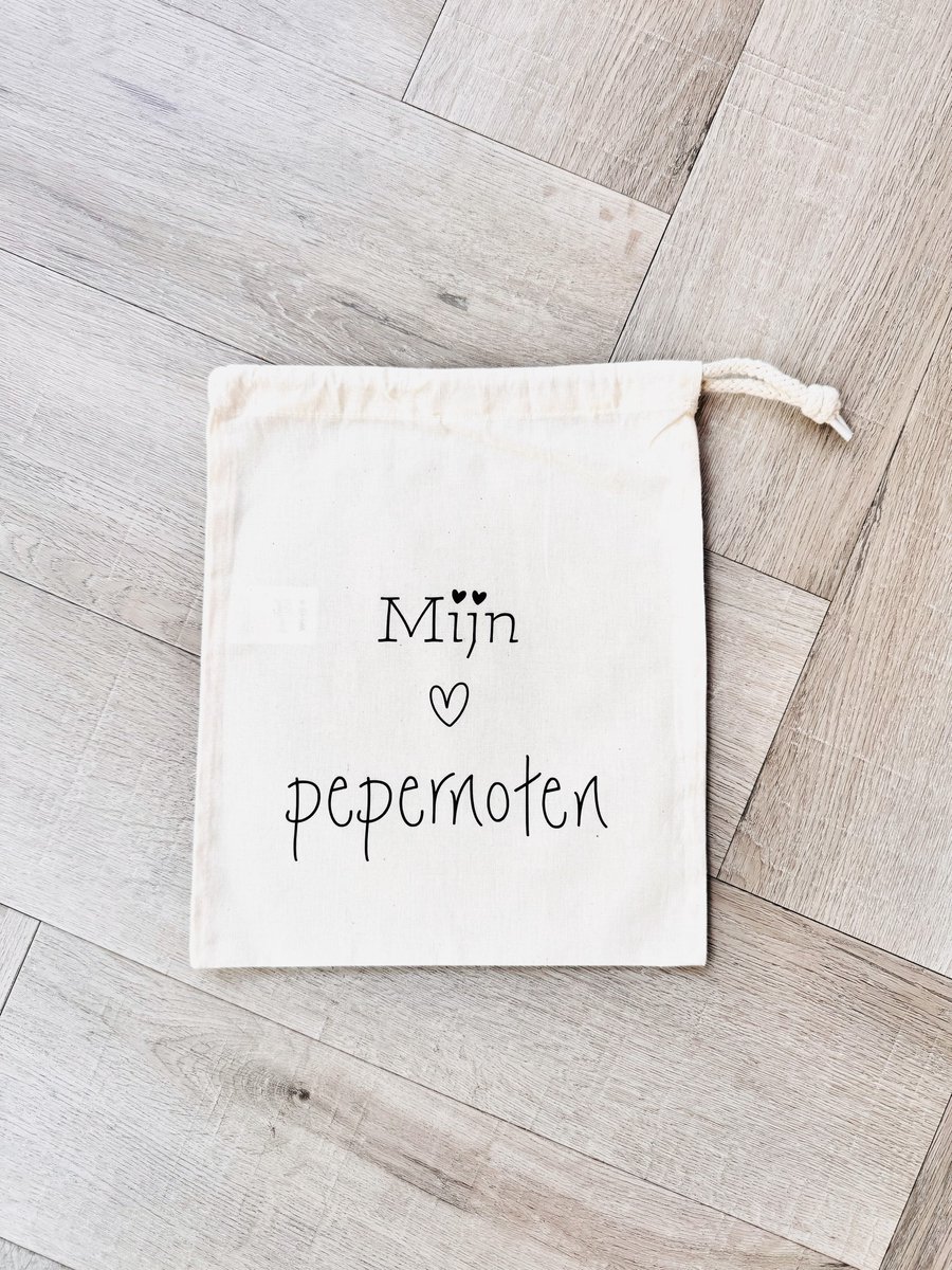 Pepernoten zak | Letters by Lau | Sinterklaas | Cadeau | schoencadeau | Piet | Pepernoten